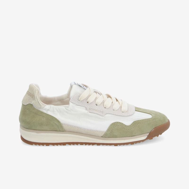 CAMDEN SNEAKER W - NYL/SDE/CRYSTAL - BLANC CASSÉ/VERT/OR